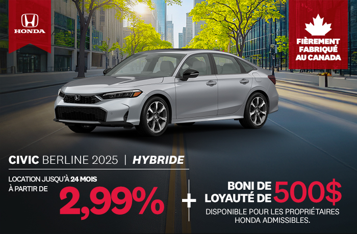Bannière de Promotion Civic Hybride 2025